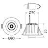 PUNTO LUCE DA INCASSO ESTRAIBILE 6W IP20 600LM