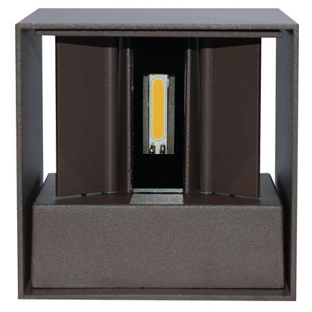 APPLIQUE A LED QUADRATO 12,5W IP65 220V MARRONE
