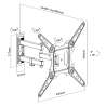 SUPPORTO PER FLAT TV LED 23-42 2 BRACCI -3 SNODI