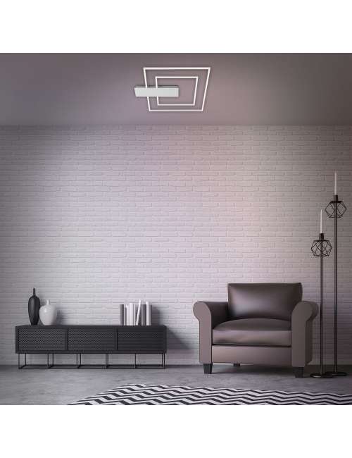PLAFONIERA A LED QUADRATA 57CM 25W ALLUMINIO