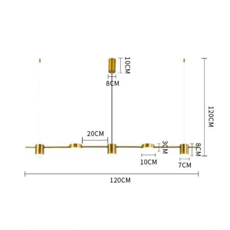 LAMPADARIO DA SOFFITTO SIXNG 30W COLOR ORO