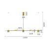 LAMPADARIO DA SOFFITTO SIXNG 30W COLOR ORO