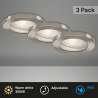 SET 3 PORTAFARETTI DA INCASSO D.8,5CM GU10 5W
