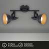 LAMPADA SPOT DA PARETE 2E14 NERO BRILONER