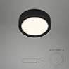 PLAFONIERA LED TONDA DA SOFFITTO 7W 700LM NERA
