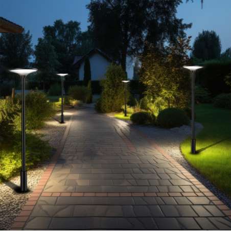 LAMPIONE CON PANNELLO SOLARE 4000K  LUCE NATURALE