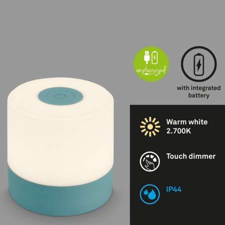 LAMPADA DA TAVOLO A BATTERIA 2W 150LM BLU