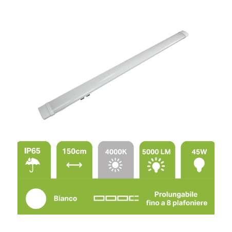 PLAFONIERA LED SLIM IP65 120CM 36W 3600LM 4000K