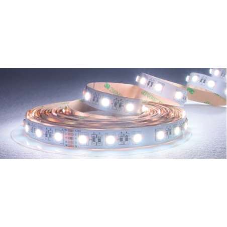 STRISCIA LED 24V 19,2W/M IP20 5050 60LED/M RGB+BIA